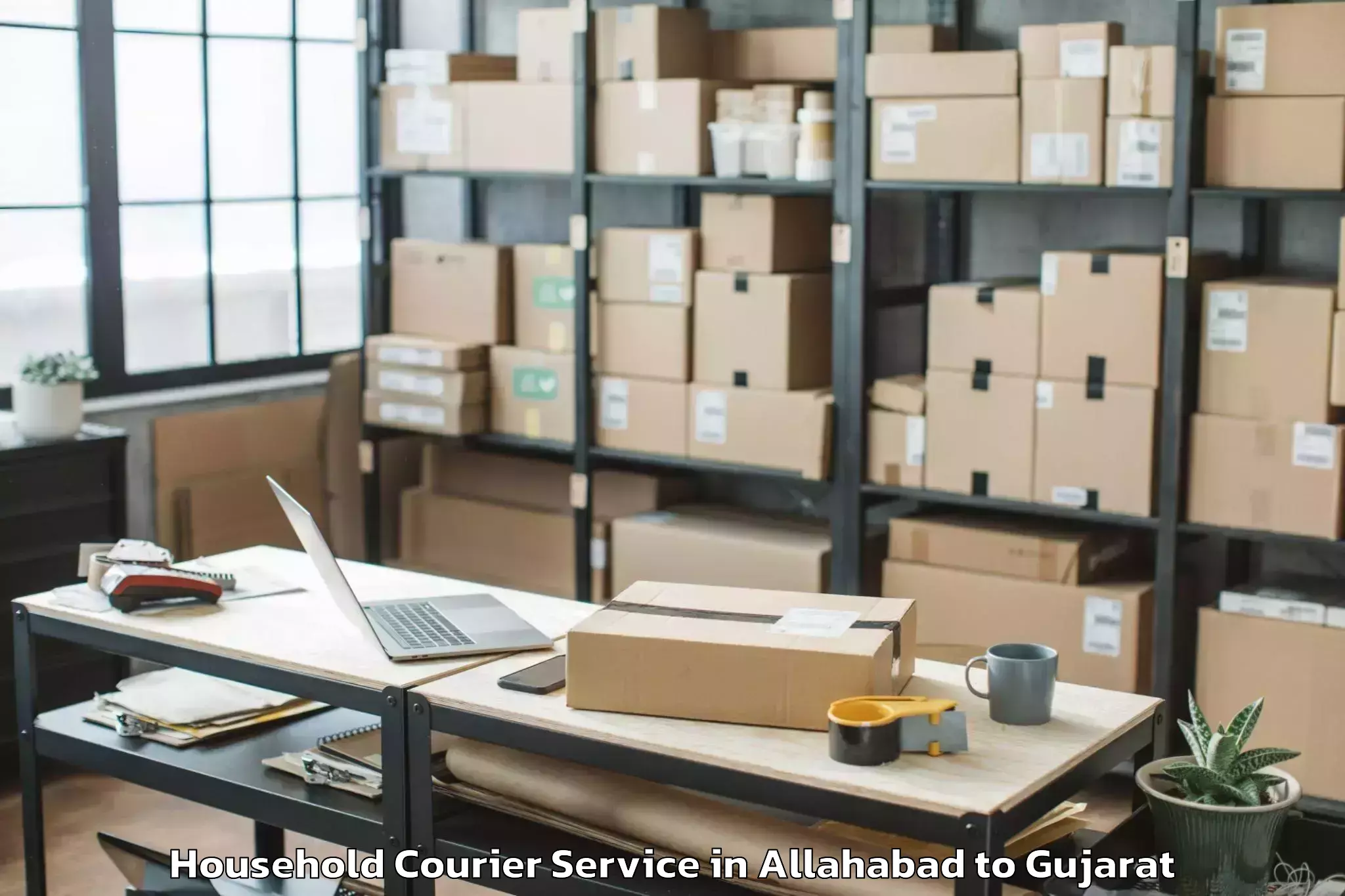 Reliable Allahabad to Indus University Ahmedabad Household Courier